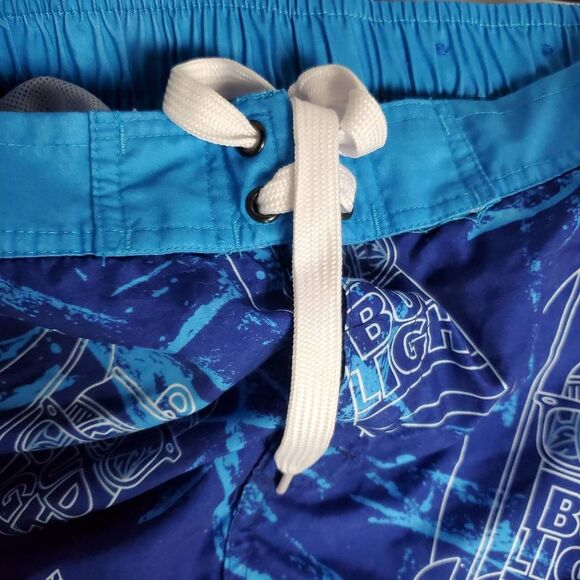 Bud Light Swim Trunks Blue Graphic Board Shorts Men’s Medium - Picture 5 of 6